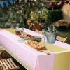 imageWDF 16Pack Green and Gold Plastic Tablecloths and Runners 54 x 108 Inch Gold Dot Rectangle for PartiesWeddingSt Patricks DayPink Gold  16pack