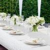 imageWDF 16Pack Green and Gold Plastic Tablecloths and Runners 54 x 108 Inch Gold Dot Rectangle for PartiesWeddingSt Patricks DayWhite Silver  16pack