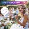 imageWDF 180 Pieces Pink Plastic Silverware Disposable  Clear Pink Cutlery Sets 60 Forks 60 Knives and 60 Spoons  Heavy Duty Disposable Utensils for Wedding PartyRainbow
