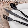 imageWDF 180 Pieces Pink Plastic Silverware Disposable  Clear Pink Cutlery Sets 60 Forks 60 Knives and 60 Spoons  Heavy Duty Disposable Utensils for Wedding PartyBlack  180PCS