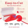 imageWDF 54 Inch X 100 Feet Black Plastic Table Cover RollBlack Plastic Tablecloth with Cutter Box Perfect for New Year Parties Banquets Daily Use Graduation HalloweenRed