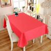 imageWDF 54 Inch X 100 Feet Black Plastic Table Cover RollBlack Plastic Tablecloth with Cutter Box Perfect for New Year Parties Banquets Daily Use Graduation HalloweenRed