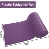 imageWDF 54 Inch X 100 Feet Black Plastic Table Cover RollBlack Plastic Tablecloth with Cutter Box Perfect for New Year Parties Banquets Daily Use Graduation HalloweenPurple