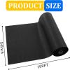 imageWDF 54 Inch X 100 Feet Black Plastic Table Cover RollBlack Plastic Tablecloth with Cutter Box Perfect for New Year Parties Banquets Daily Use Graduation HalloweenBlack
