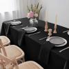 imageWDF 54 Inch X 100 Feet Black Plastic Table Cover RollBlack Plastic Tablecloth with Cutter Box Perfect for New Year Parties Banquets Daily Use Graduation HalloweenBlack