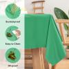 imageWDF 54 Inch X 100 Feet Black Plastic Table Cover RollBlack Plastic Tablecloth with Cutter Box Perfect for New Year Parties Banquets Daily Use Graduation HalloweenGreen