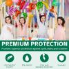 imageWDF 54 Inch X 100 Feet Black Plastic Table Cover RollBlack Plastic Tablecloth with Cutter Box Perfect for New Year Parties Banquets Daily Use Graduation HalloweenGreen