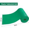 imageWDF 54 Inch X 100 Feet Black Plastic Table Cover RollBlack Plastic Tablecloth with Cutter Box Perfect for New Year Parties Banquets Daily Use Graduation HalloweenGreen