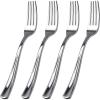 imageWDF 100 Pack Gold Plastic Spoons Disposable  Durable Heavy Duty 69 Inch Gold Spoons Heat Resistant Modern Disposable Spoons Perfect for Parties Wedding BanquetsSilver Forks
