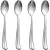 imageWDF 100 Pack Gold Plastic Spoons Disposable  Durable Heavy Duty 69 Inch Gold Spoons Heat Resistant Modern Disposable Spoons Perfect for Parties Wedding BanquetsSilver Spoons