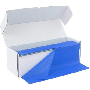 imageWDF 54 Inch X 100 Feet Black Plastic Table Cover RollBlack Plastic Tablecloth with Cutter Box Perfect for New Year Parties Banquets Daily Use Graduation HalloweenBlue