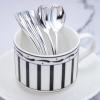 imageWDF 300 Pieces Black Plastic Mini Spoons4 Inches Black Plastic Tasting Spoons for DessertsHeavy Duty Plastic Spoons Perfect for CoffeeCakeDessertsAppetizers for Halloween New YearGraduationSilver