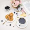 imageWDF 300 Pieces Black Plastic Mini Spoons4 Inches Black Plastic Tasting Spoons for DessertsHeavy Duty Plastic Spoons Perfect for CoffeeCakeDessertsAppetizers for Halloween New YearGraduationGold