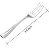 imageWDF 300 Pieces Black Plastic Mini Spoons4 Inches Black Plastic Tasting Spoons for DessertsHeavy Duty Plastic Spoons Perfect for CoffeeCakeDessertsAppetizers for Halloween New YearGraduationSilver