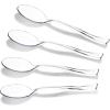 imageWDF 300 Pieces Black Plastic Mini Spoons4 Inches Black Plastic Tasting Spoons for DessertsHeavy Duty Plastic Spoons Perfect for CoffeeCakeDessertsAppetizers for Halloween New YearGraduationClear