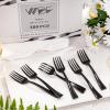 imageWDF 300 Pieces Black Plastic Mini Spoons4 Inches Black Plastic Tasting Spoons for DessertsHeavy Duty Plastic Spoons Perfect for CoffeeCakeDessertsAppetizers for Halloween New YearGraduationBlack