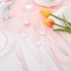 imageWDF 360 Pink Glitter Plastic Silverware  Disposable Glitter Cutlery  Plastic Silverware inluding 120 Forks 120 Spoons 120 Knives for Pink Birthday ampamp Baby ShowerPink Glitter