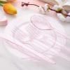 imageWDF 360 Pink Glitter Plastic Silverware  Disposable Glitter Cutlery  Plastic Silverware inluding 120 Forks 120 Spoons 120 Knives for Pink Birthday ampamp Baby ShowerPink Glitter