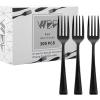 imageWDF 300 Pieces Black Plastic Mini Spoons4 Inches Black Plastic Tasting Spoons for DessertsHeavy Duty Plastic Spoons Perfect for CoffeeCakeDessertsAppetizers for Halloween New YearGraduationBlack