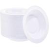 imageWDF 60pcs White Plastic Bowls12 oz Disposable Heavy Duty White Plastic Soup Bowls for Wedding Party Independence Day New YearsWhite