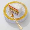 imageWDF 100pcs Silver Plastic Dessert Plates 75quot with 100 Pieces Disposable Forks 74quot Silver Plates Appetizer Plates Small Plates Fancy Salad Plates and Cake Plates for PartyWeddingGold