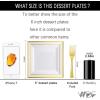 imageWDF 100pcs Silver Plastic Dessert Plates 75quot with 100 Pieces Disposable Forks 74quot Silver Plates Appetizer Plates Small Plates Fancy Salad Plates and Cake Plates for PartyWeddingWhite and Gold