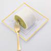 imageWDF 100pcs Silver Plastic Dessert Plates 75quot with 100 Pieces Disposable Forks 74quot Silver Plates Appetizer Plates Small Plates Fancy Salad Plates and Cake Plates for PartyWeddingWhite and Gold