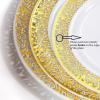 imageWDF 100pcs Silver Plastic Dessert Plates 75quot with 100 Pieces Disposable Forks 74quot Silver Plates Appetizer Plates Small Plates Fancy Salad Plates and Cake Plates for PartyWeddingGold