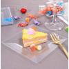 imageWDF 100pcs Silver Plastic Dessert Plates 75quot with 100 Pieces Disposable Forks 74quot Silver Plates Appetizer Plates Small Plates Fancy Salad Plates and Cake Plates for PartyWeddingClear