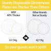 imageWDF 30Guest Black and Gold Plastic Plates  New Year Plates  Gold Plastic Silverware With Black Handle Baroque Black and Gold Disposable Dinnerware for Halloween ampamp New Year ampampPartiesWhite and Gold