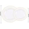 imageWDF 60pcs Clear Purple Plates Disposable with Gold Rim  Baroque Lavender Purple Plastic Plates for PartyWeddingSpring PicnicClear Gold