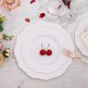 imageWDF 60pcs Clear Purple Plates Disposable with Gold Rim  Baroque Lavender Purple Plastic Plates for PartyWeddingSpring PicnicRose Gold