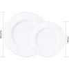 imageWDF 60pcs Clear Purple Plates Disposable with Gold Rim  Baroque Lavender Purple Plastic Plates for PartyWeddingSpring PicnicSilver