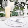 imageWDF 60pcs Clear Purple Plates Disposable with Gold Rim  Baroque Lavender Purple Plastic Plates for PartyWeddingSpring PicnicSilver