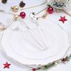 imageWDF 60pcs Clear Purple Plates Disposable with Gold Rim  Baroque Lavender Purple Plastic Plates for PartyWeddingSpring PicnicSilver