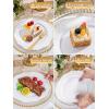 imageWDF 60pcs Gold Plastic Dinner Plates 1025inch Baroque White and Gold Plastic Wedding Plates Fancy Heavy Duty Disposable Dinner Plates for Upscale Parties ampamp Wedding ampamp Birthday