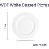 imageWDF 60pcs Pink Dessert Plates  75inch Baroque Pink ampampWhite Disposable DessertSaladAppetizer Small Cute Cake Plates for Upscale Parties ampampWeddingSpecial for Bridal Shower Brithday Baby ShowerWhite