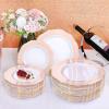 imageWDF 60pcs Pink Dessert Plates  75inch Baroque Pink ampampWhite Disposable DessertSaladAppetizer Small Cute Cake Plates for Upscale Parties ampampWeddingSpecial for Bridal Shower Brithday Baby ShowerPink