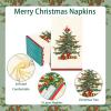 imageWDF 100 Pack Christmas Napkins Paper  3ply Gold Snowflake Disposable Napkins158 x 13 Inches Premium Quality Elegant Disposable Dinner Napkins For ChristmasGreen