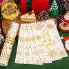 imageWDF 100 Pack Christmas Napkins Paper  3ply Gold Snowflake Disposable Napkins158 x 13 Inches Premium Quality Elegant Disposable Dinner Napkins For ChristmasGold