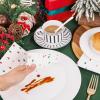 imageWDF 100 Pack Christmas Napkins Paper  3ply Gold Snowflake Disposable Napkins158 x 13 Inches Premium Quality Elegant Disposable Dinner Napkins For ChristmasWhite