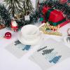 imageWDF 100 Pack Christmas Napkins Paper  3ply Gold Snowflake Disposable Napkins158 x 13 Inches Premium Quality Elegant Disposable Dinner Napkins For ChristmasWhite and Blue