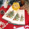 imageWDF 100 Pack Christmas Napkins Paper  3ply Gold Snowflake Disposable Napkins158 x 13 Inches Premium Quality Elegant Disposable Dinner Napkins For ChristmasGreen