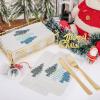 imageWDF 100 Pack Christmas Napkins Paper  3ply Gold Snowflake Disposable Napkins158 x 13 Inches Premium Quality Elegant Disposable Dinner Napkins For ChristmasWhite and Blue