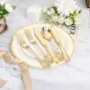 imageWDF 100 Piece Silver Plastic Spoons Disposable  693 Inch Baroque Silver Plastic Silverware for Dessert Cake  Heavy Duty Plastic Spoons for Party Wedding or Daily UsingGold