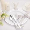 imageWDF 100 Piece Silver Plastic Spoons Disposable  693 Inch Baroque Silver Plastic Silverware for Dessert Cake  Heavy Duty Plastic Spoons for Party Wedding or Daily UsingSilver