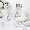 imageWDF 100 Piece Silver Plastic Spoons Disposable  693 Inch Baroque Silver Plastic Silverware for Dessert Cake  Heavy Duty Plastic Spoons for Party Wedding or Daily UsingSilver