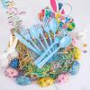 imageWDF 100 Piece Silver Plastic Spoons Disposable  693 Inch Baroque Silver Plastic Silverware for Dessert Cake  Heavy Duty Plastic Spoons for Party Wedding or Daily UsingBlue