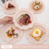imageWDF 100PCS Ivory Plastic Plates with Gold Rim  Cream Plastic Plates  Include 50 Dinner ampamp 50 Dessert Fancy Disposable Plate for Party  Heavy Duty Beige Plate for WeddingBridal ShowersPink and Gold