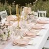 imageWDF 100PCS Ivory Plastic Plates with Gold Rim  Cream Plastic Plates  Include 50 Dinner ampamp 50 Dessert Fancy Disposable Plate for Party  Heavy Duty Beige Plate for WeddingBridal ShowersPink and Gold